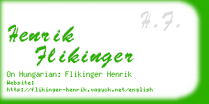 henrik flikinger business card